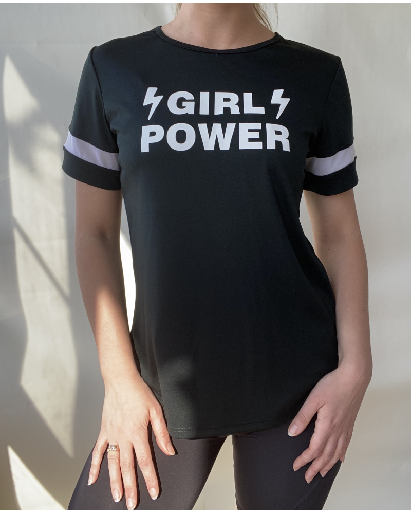 Спортивная футболка Girl Power черная